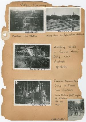 Primary view of object titled '[Scrapbook Page: Aalen - Germany]'.