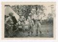 Thumbnail image of item number 1 in: '[Soldiers Standing Outside Receiving Medical Station]'.