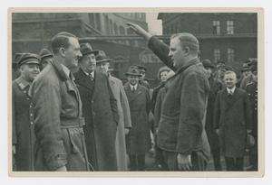 Primary view of object titled '[Man Saluting Hitler]'.