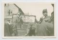 Thumbnail image of item number 1 in: '[Freddie Meuman and Leonard Machalow in a Jeep]'.