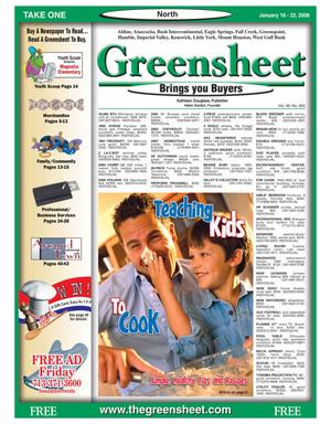 Primary view of object titled 'Greensheet (Houston, Tex.), Vol. 38, No. 593, Ed. 1 Wednesday, January 16, 2008'.