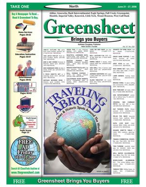 Primary view of object titled 'Greensheet (Houston, Tex.), Vol. 37, No. 233, Ed. 1 Wednesday, June 21, 2006'.
