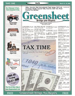 Primary view of Greensheet (Houston, Tex.), Vol. 36, No. 65, Ed. 1 Wednesday, March 16, 2005