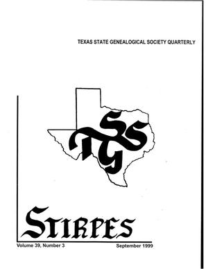 Primary view of object titled 'Stirpes, Volume 39, Number 3, September 1999'.