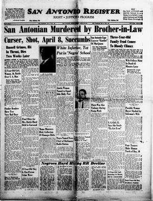 Primary view of object titled 'San Antonio Register (San Antonio, Tex.), Vol. 31, No. 9, Ed. 1 Friday, April 28, 1961'.