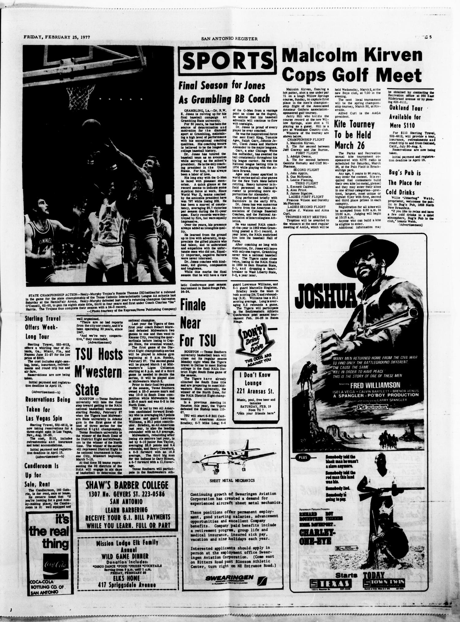San Antonio Register (San Antonio, Tex.), Vol. 45, No. 46, Ed. 1 Friday, February 25, 1977
                                                
                                                    [Sequence #]: 5 of 10
                                                