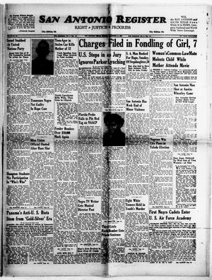 Primary view of object titled 'San Antonio Register (San Antonio, Tex.), Vol. 29, No. 32, Ed. 1 Friday, November 13, 1959'.