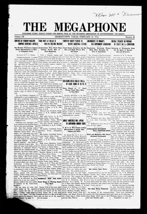 Primary view of object titled 'The Megaphone (Georgetown, Tex.), Vol. 7, No. 20, Ed. 1 Friday, February 27, 1914'.