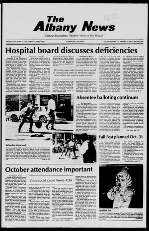 Primary view of The Albany News (Albany, Tex.), Vol. 112, No. 19, Ed. 1 Thursday, October 22, 1987