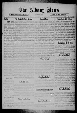 Primary view of object titled 'The Albany News (Albany, Tex.), Vol. 46, No. 16, Ed. 1 Friday, January 24, 1930'.