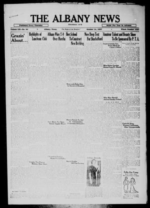 Primary view of object titled 'The Albany News (Albany, Tex.), Vol. 52, No. 54, Ed. 1 Thursday, October 14, 1937'.