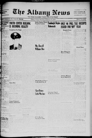 Primary view of object titled 'The Albany News (Albany, Tex.), Vol. 69, No. 21, Ed. 1 Thursday, February 12, 1953'.