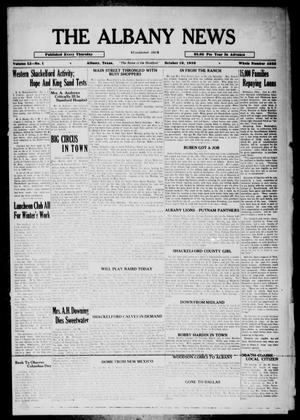 Primary view of The Albany News (Albany, Tex.), Vol. 51, No. 1, Ed. 1 Thursday, October 10, 1935