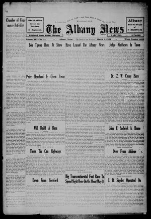 Primary view of object titled 'The Albany News (Albany, Tex.), Vol. 45, No. 21, Ed. 1 Friday, March 1, 1929'.
