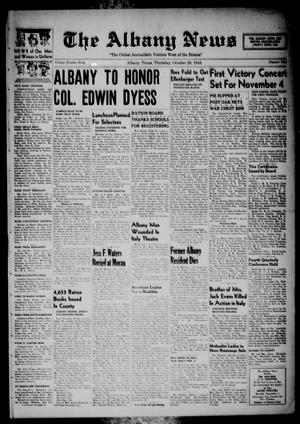 Primary view of object titled 'The Albany News (Albany, Tex.), Vol. 60, No. 2, Ed. 1 Thursday, October 28, 1943'.