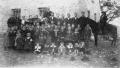 Photograph: [Silent Grove school class with horse]