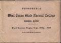 Primary view of The West Texas State Normal College, Canyon, Texas : prospectus