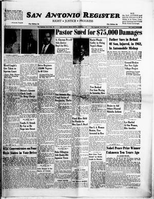 Primary view of object titled 'San Antonio Register (San Antonio, Tex.), Vol. 34, No. 34, Ed. 1 Friday, October 23, 1964'.
