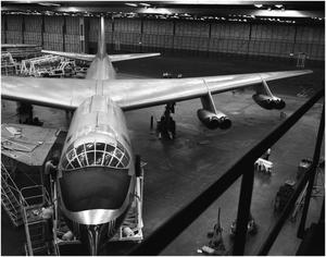 Primary view of object titled 'YB-60 Being Removed From Hanger'.