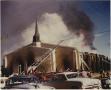 Photograph: [Photograph of Old Behrens Chapel Fire]