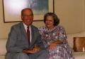 Primary view of [Photograph of Dr. and Mrs. Fletcher on Couch]