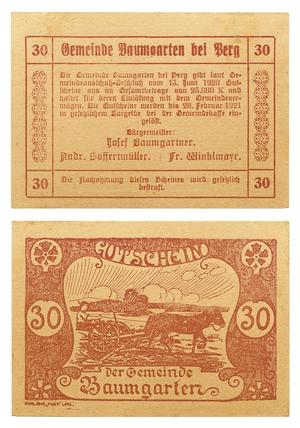 Primary view of object titled '[Voucher from Germany in the denomination of 30[?]]'.