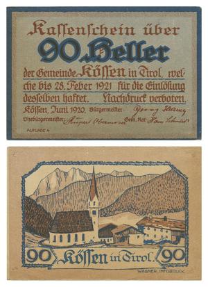 Primary view of object titled '[Voucher from Germany in the denomination of 90 heller]'.