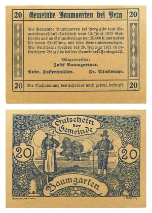 Primary view of object titled '[Voucher from Germany in the denomination of 20[?]]'.