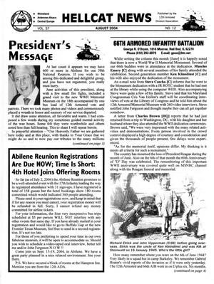 Primary view of object titled 'Hellcat News, (Fullerton, Calif.), Vol. 57, No. 12, Ed. 1, August 2004'.