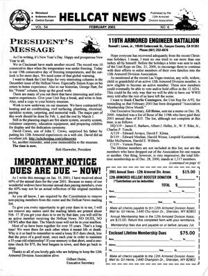 Primary view of object titled 'Hellcat News, (Sheridan, Wyo.), Vol. 54, No. 6, Ed. 1, February 2001'.