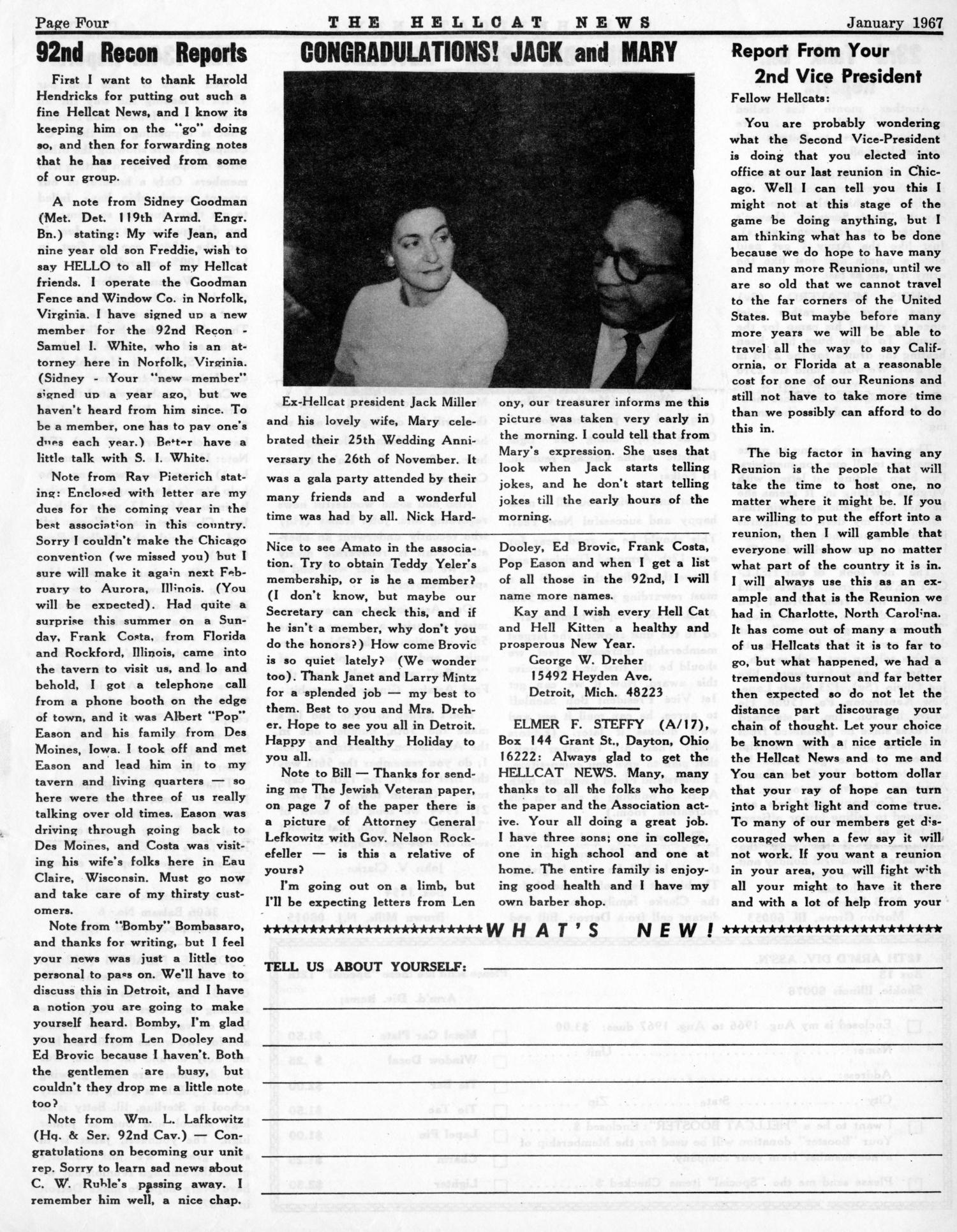 Hellcat News, (Skokie, Ill.), Vol. 21, No. 5, Ed. 1, January 1967
                                                
                                                    [Sequence #]: 4 of 6
                                                