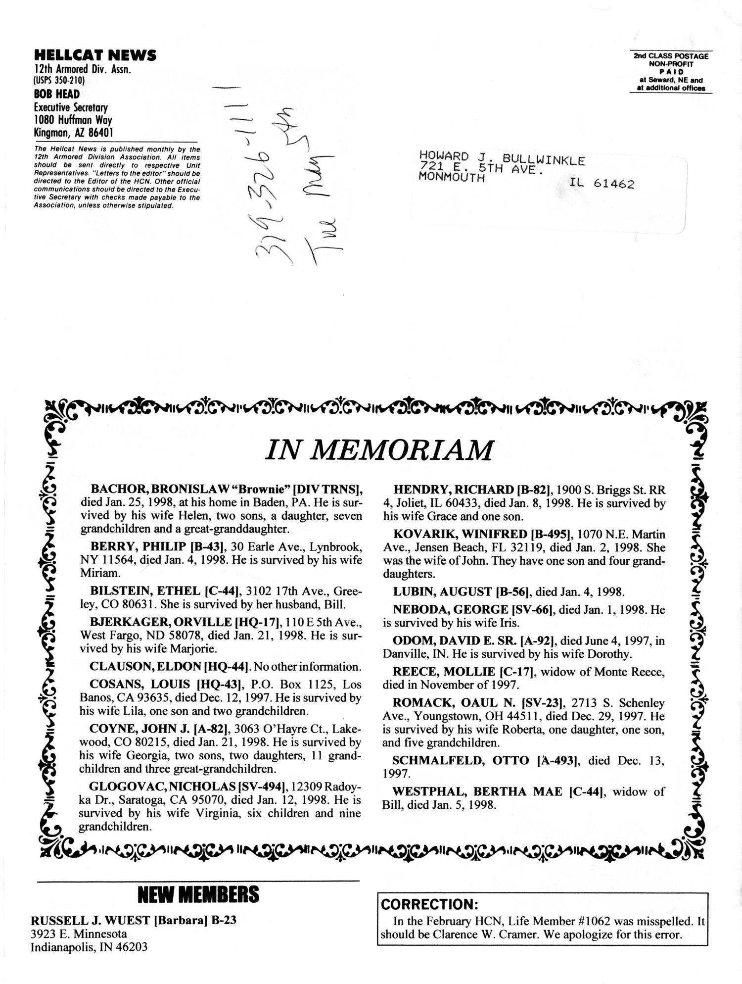 Hellcat News, (Kingman, Ariz.), Vol. 51, No. 7, Ed. 1, March 1998
                                                
                                                    [Sequence #]: 20 of 20
                                                