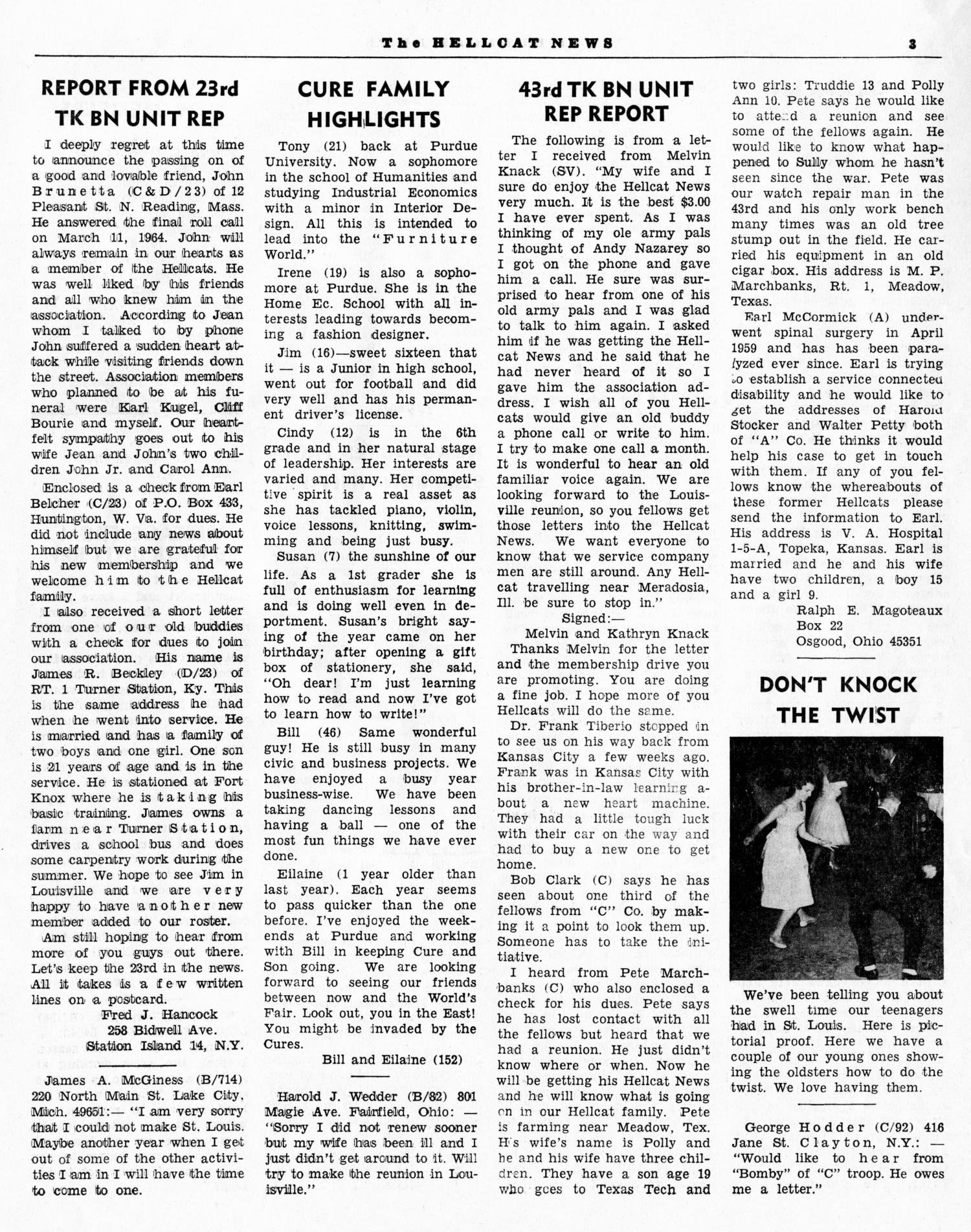 Hellcat News, (Detroit, Mich.), Vol. 18, No. 8, Ed. 1, April 1964
                                                
                                                    [Sequence #]: 3 of 6
                                                