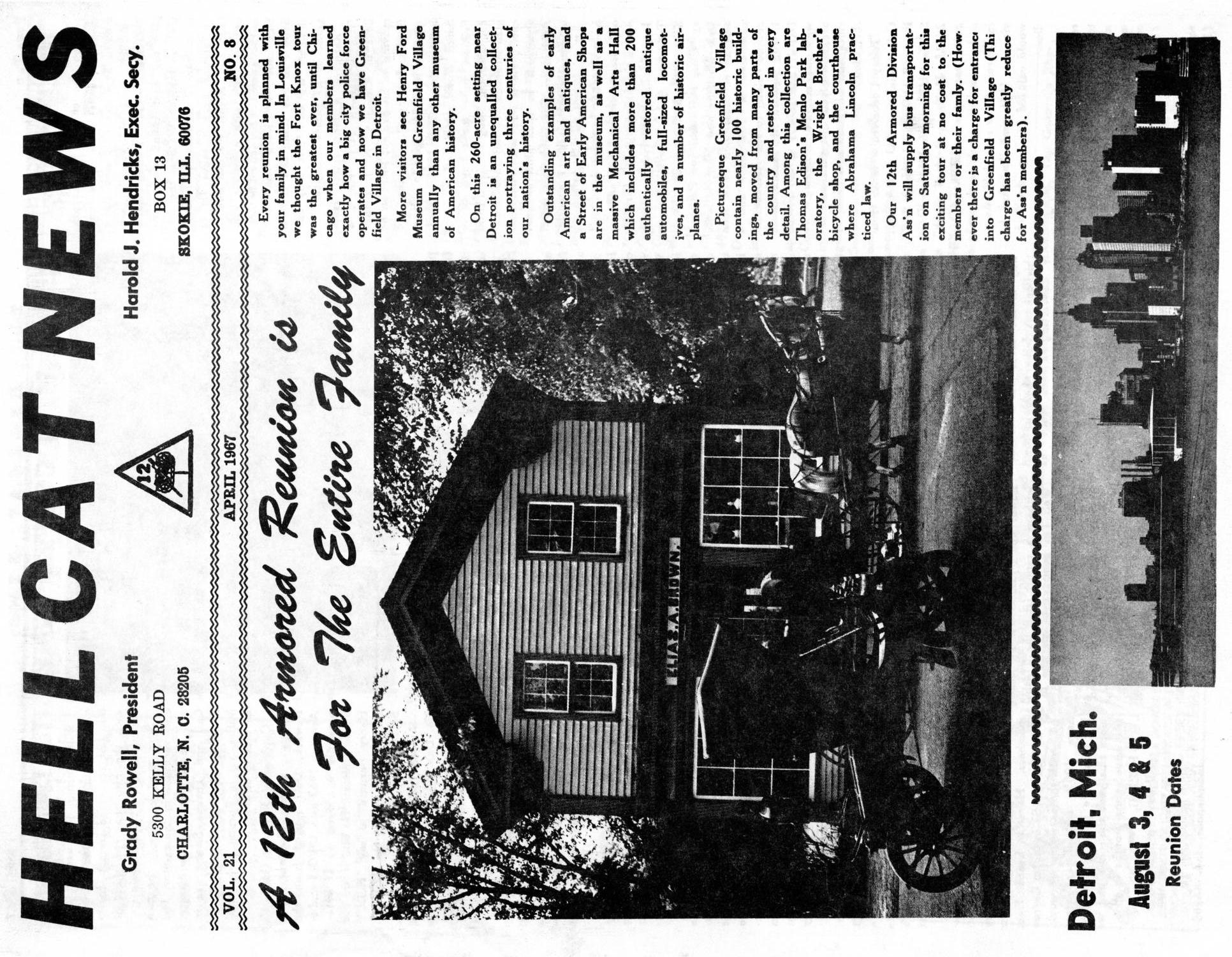Hellcat News, (Skokie, Ill.), Vol. 21, No. 8, Ed. 1, April 1967
                                                
                                                    [Sequence #]: 1 of 8
                                                