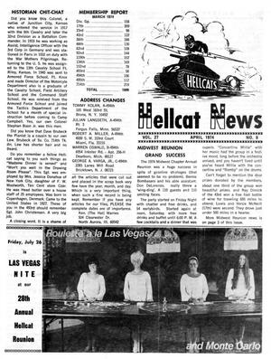 Primary view of object titled 'Hellcat News, (Maple Park, Ill.), Vol. 27, No. 8, Ed. 1, April 1974'.