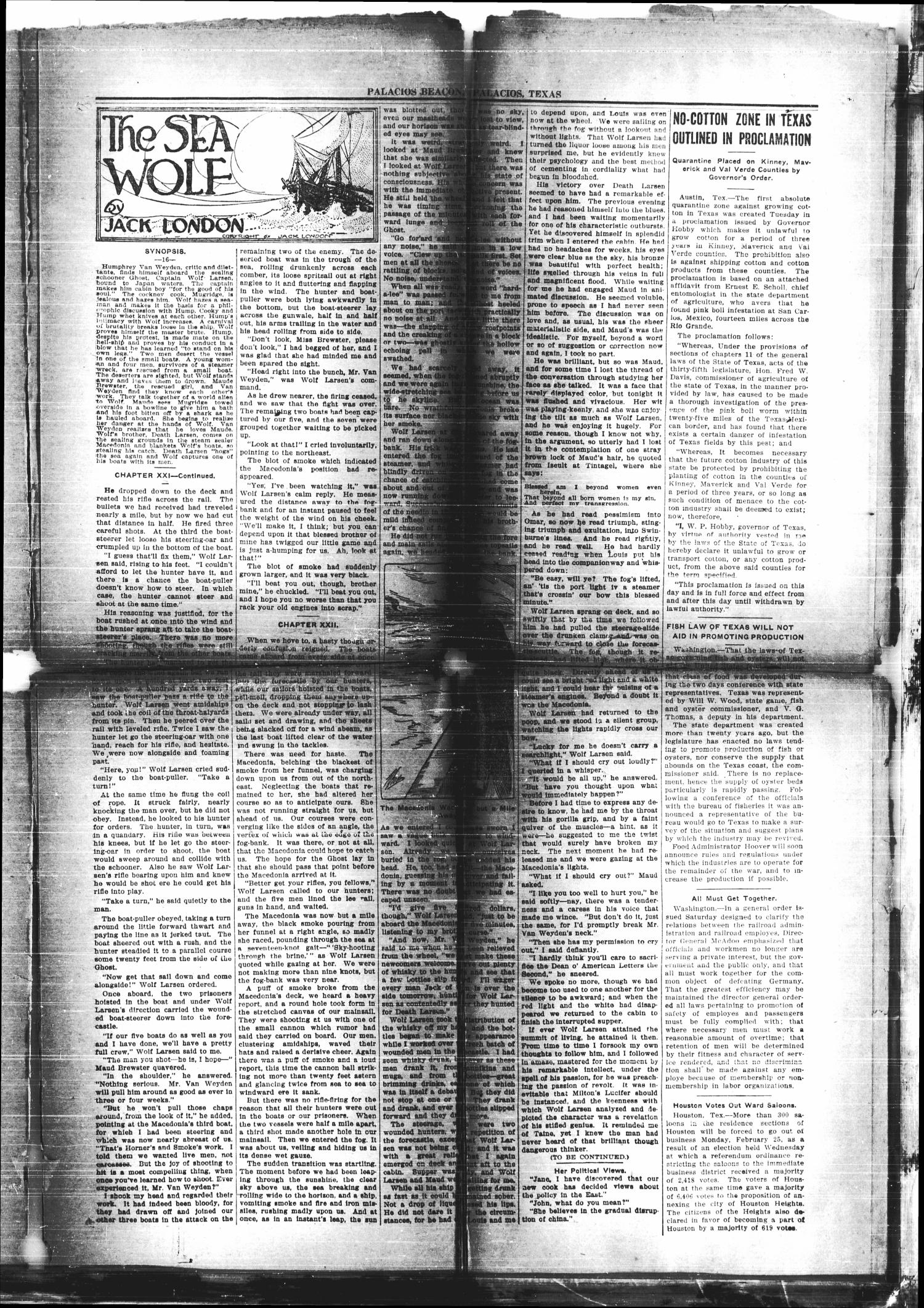 Palacios Beacon (Palacios, Tex.), Vol. 10, No. 6, Ed. 1 Friday, March 1, 1918
                                                
                                                    [Sequence #]: 3 of 10
                                                