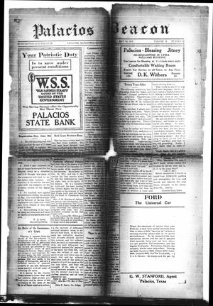 Primary view of object titled 'Palacios Beacon (Palacios, Tex.), Vol. 10, No. 18, Ed. 1 Friday, May 24, 1918'.