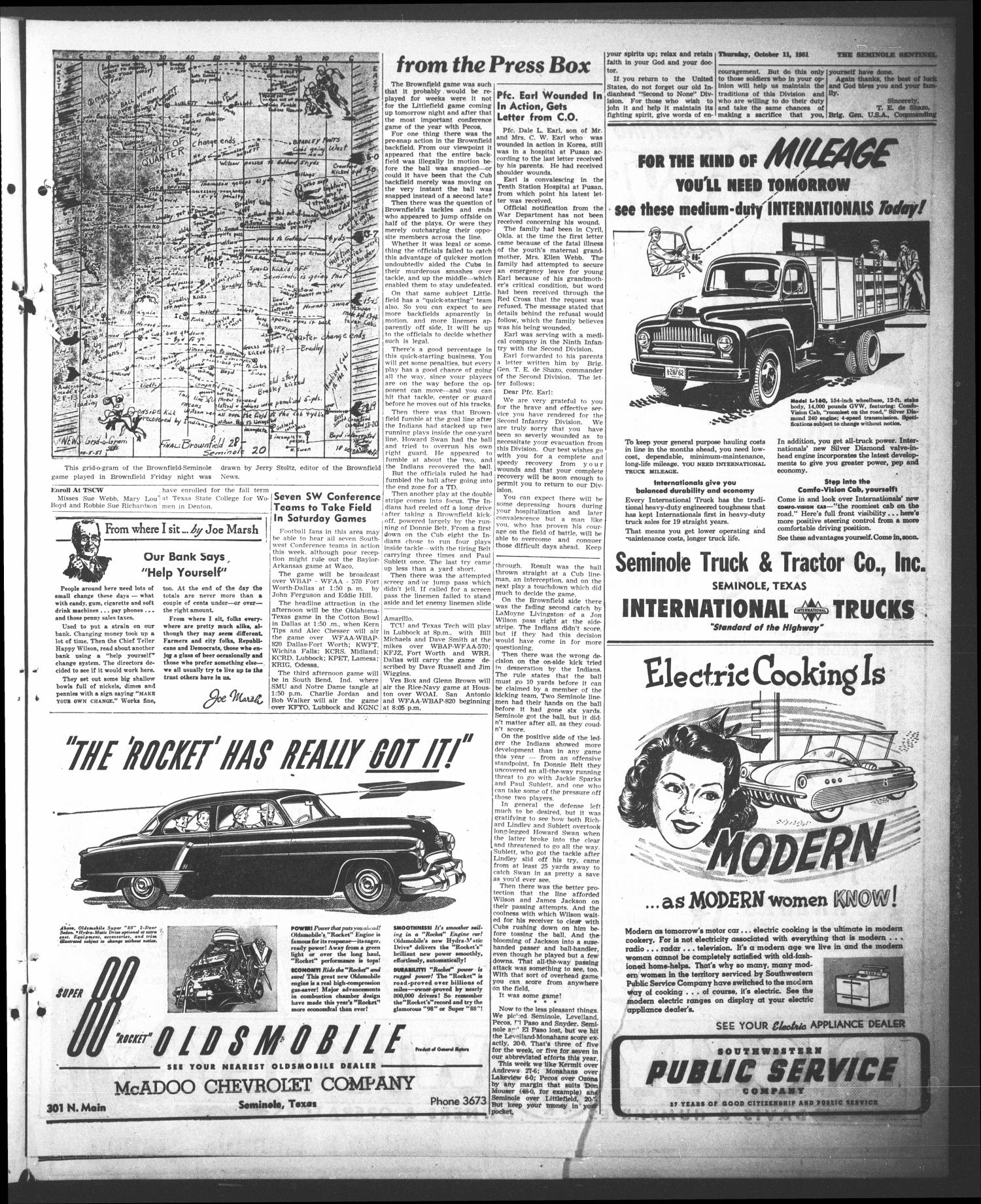 The Seminole Sentinel (Seminole, Tex.), Vol. 44, No. 45, Ed. 1 Thursday, October 11, 1951
                                                
                                                    [Sequence #]: 3 of 12
                                                