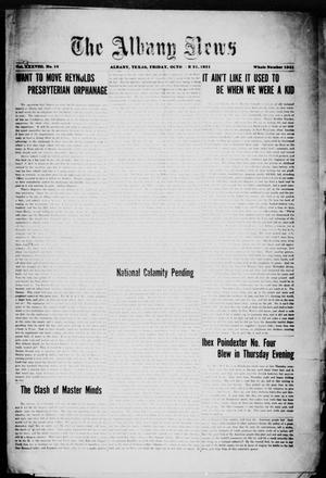 Primary view of object titled 'The Albany News (Albany, Tex.), Vol. 38, No. 18, Ed. 1 Friday, October 21, 1921'.