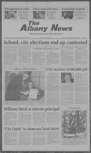 Primary view of The Albany News (Albany, Tex.), Vol. 122, No. 43, Ed. 1 Thursday, March 26, 1998
