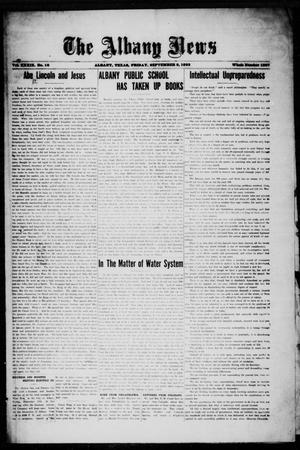 Primary view of object titled 'The Albany News (Albany, Tex.), Vol. 39, No. 10, Ed. 1 Friday, September 8, 1922'.