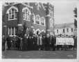 Primary view of [The First Methodist Church and members during their 100th anniversary.]