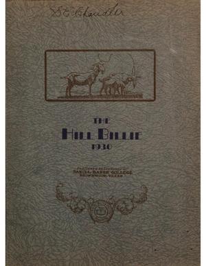 Primary view of object titled 'The Hill Billie, Yearbook of Daniel Baker College, 1930'.