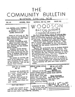 Primary view of object titled 'The Community Bulletin (Abilene, Texas), No. 40, Saturday, May 25, 1968'.