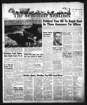 Primary view of object titled 'The Seminole Sentinel (Seminole, Tex.), Vol. 51, No. 6, Ed. 1 Thursday, January 2, 1958'.