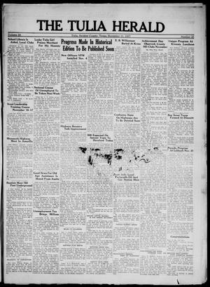 Primary view of object titled 'The Tulia Herald (Tulia, Tex), Vol. 28, No. 45, Ed. 1, Thursday, November 11, 1937'.