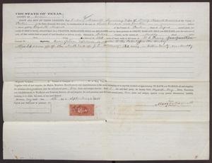 Primary view of object titled '[Deed Transferring Property from Mary Maxwell to Elizabeth Maxwell, September 12, 1869]'.