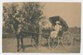 Primary view of [Photograph of Annie Whittenberg in a Horse-Drawn Buggy]