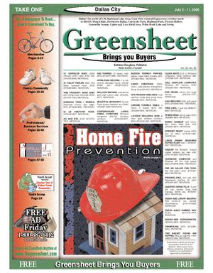 Primary view of object titled 'The Greensheet (Dallas, Tex.), Vol. 30, No. 85, Ed. 1 Wednesday, July 5, 2006'.