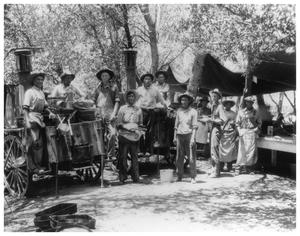 Primary view of object titled '1921 Baptist Paisano Encampment, Kitchen Staff'.